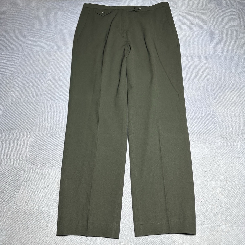 Lauren Ralph Lauren Pants Size 10 Wool Blend Olive Green Dress Office Career
